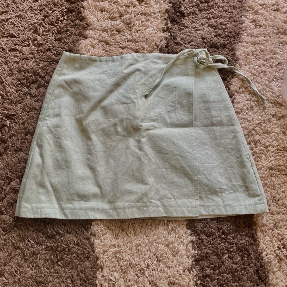 Sage Green Skirt with built in shorts underneath